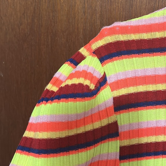 NWT Anthropologie Retro Striped Turtleneck Long Sleeve - Picture 8 of 11